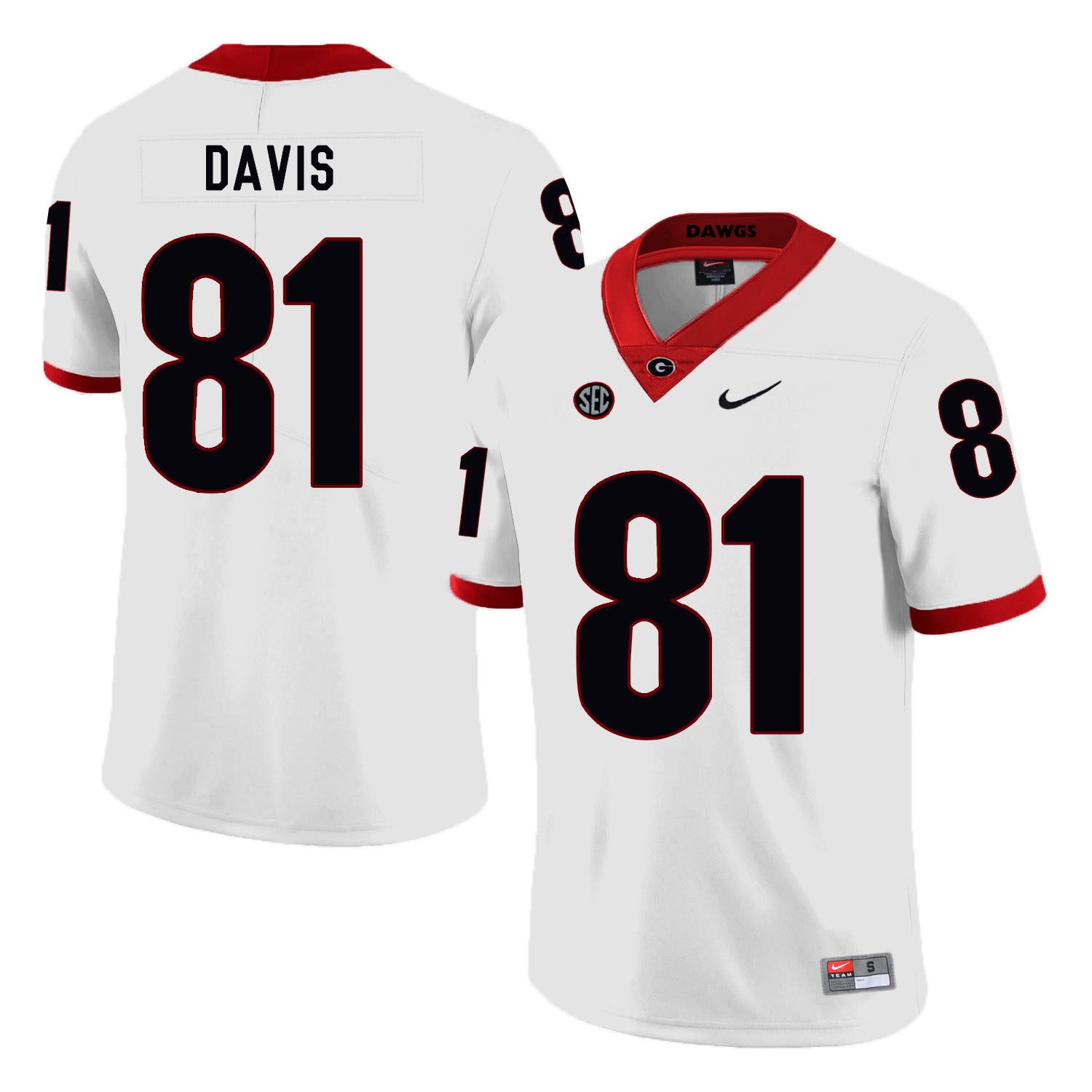 Reggie Davis Georgia Bulldogs white jersey