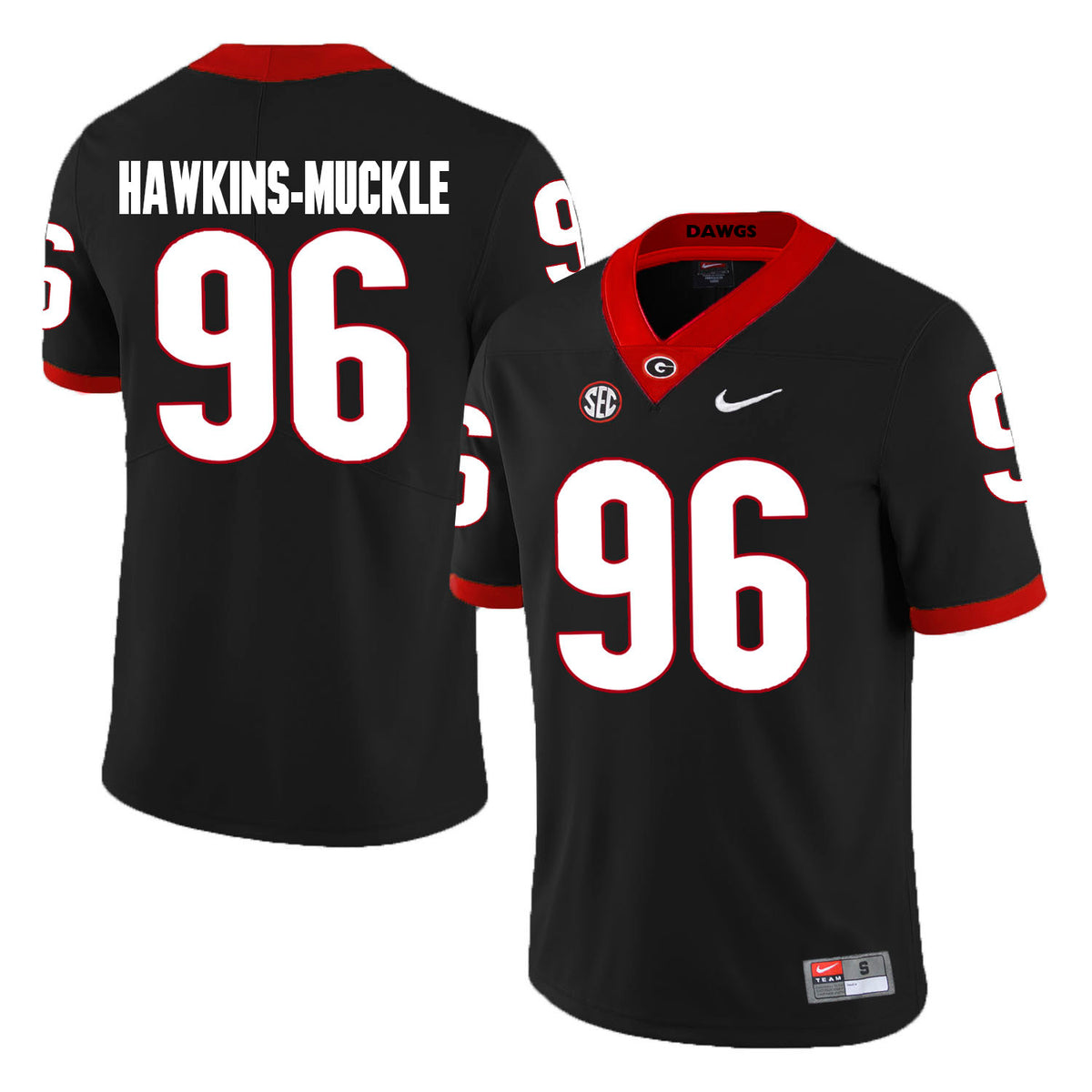 DaQuan Hawkins-Muckle Georgia Bulldogs black jersey