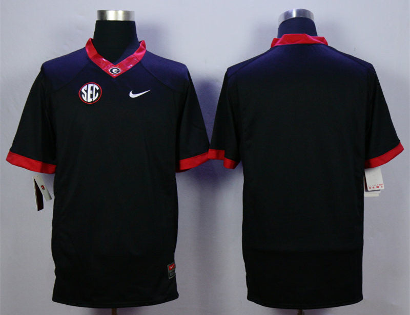 Custom Georgia Bulldogs black jersey