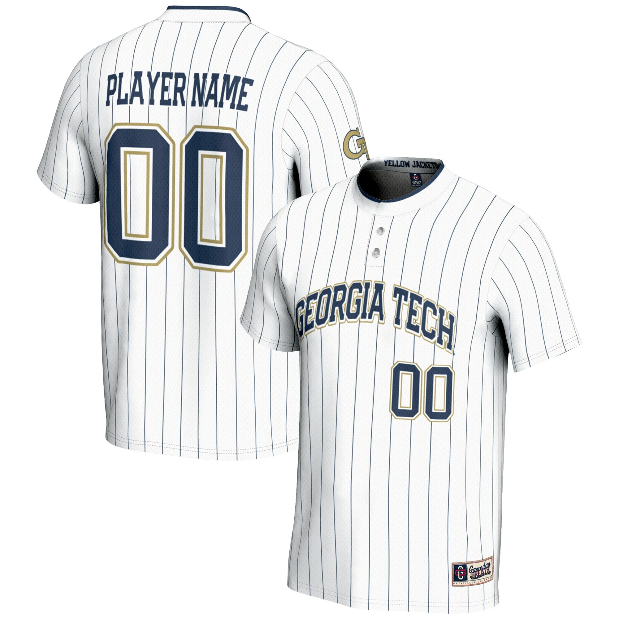Softball Georgia Tech Yellow Jackets white jersey