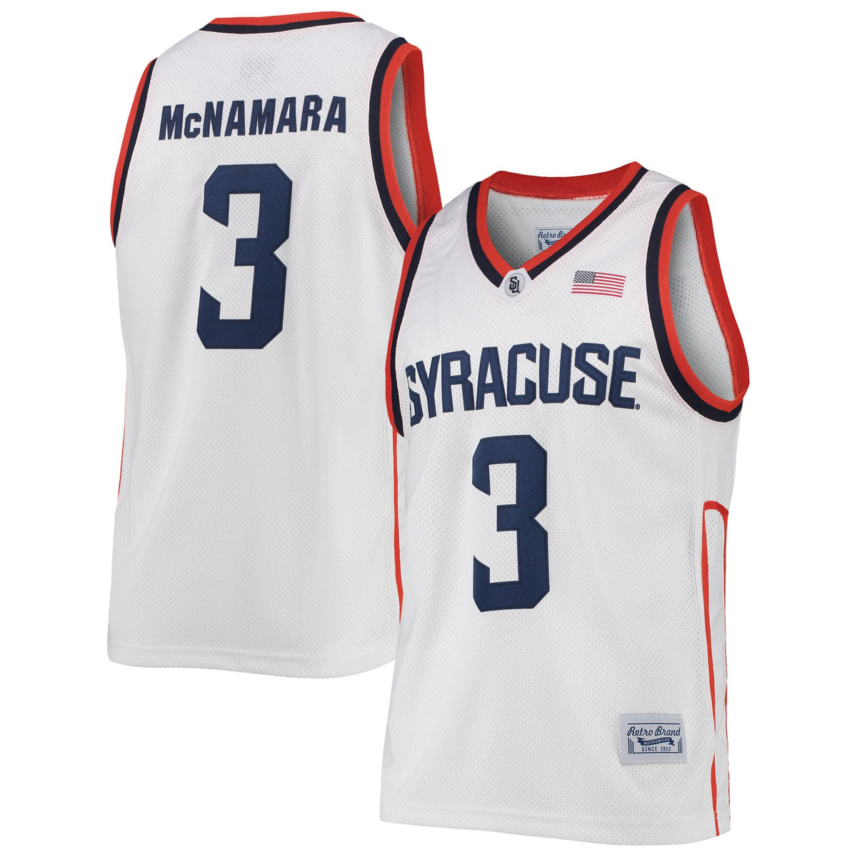 Gerry Mcnamara Original Syracuse Orange white Retro jersey