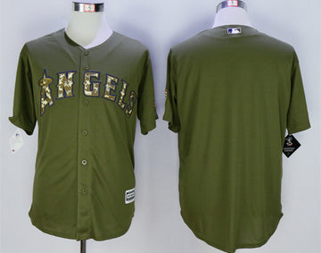 Custom Los Angeles Angels olive jersey