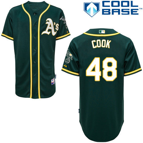 Cook Oakland Athletics green jersey