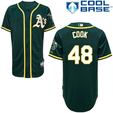 Cook Oakland Athletics green jersey