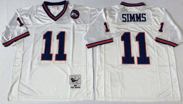 Phil Simms New York Giants white Throwback jersey