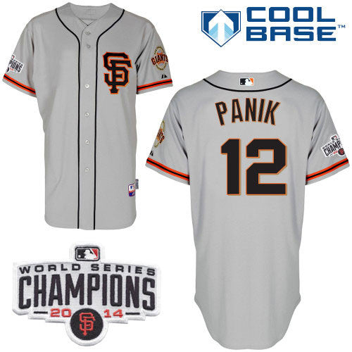 Joe Panik San Francisco Giants grey Road jersey