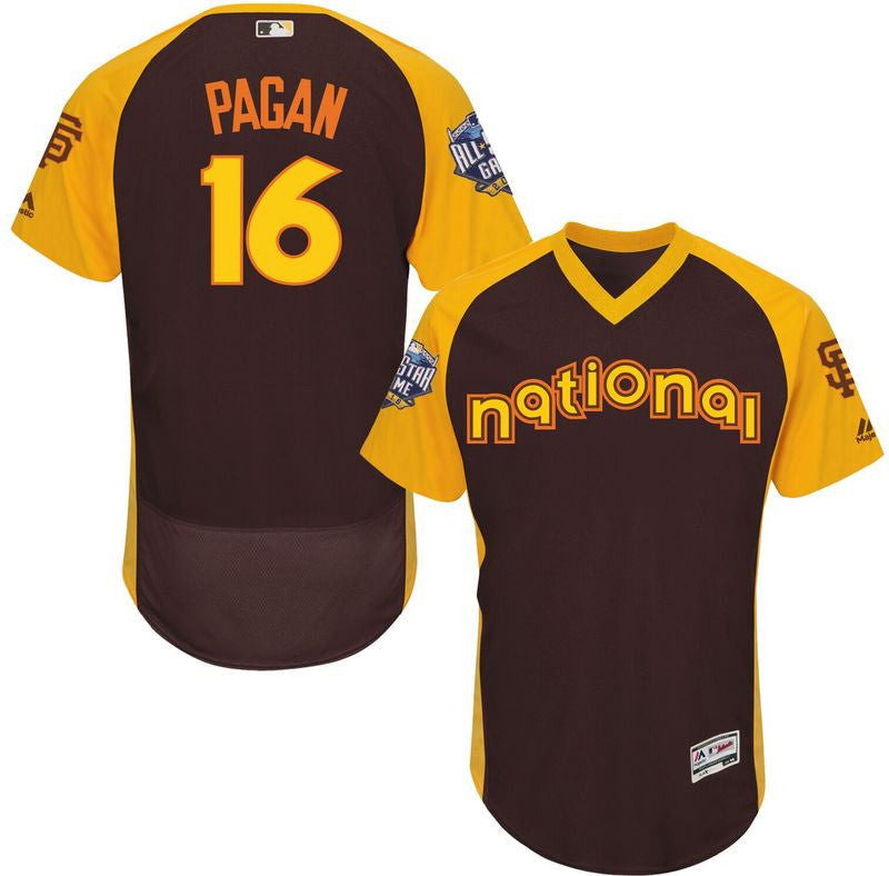 Angel Pagan San Francisco Giants brown All-Star jersey