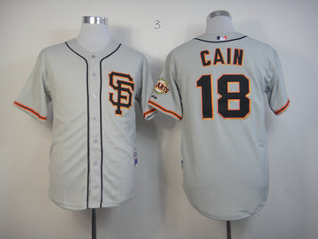 Cain San Francisco Giants grey jersey