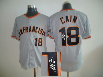 Cain San Francisco Giants grey jersey