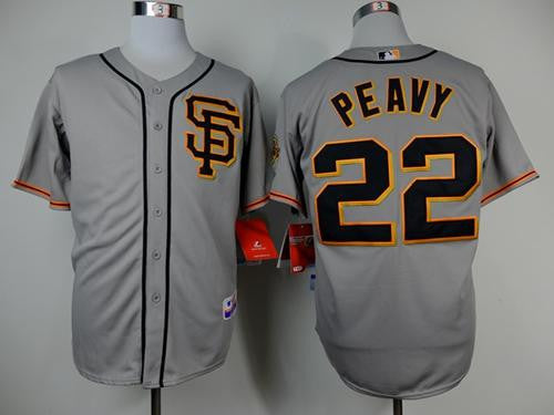 Jake Peavy San Francisco Giants grey Road jersey