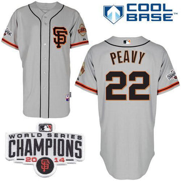 Jake Peavy San Francisco Giants grey Road jersey