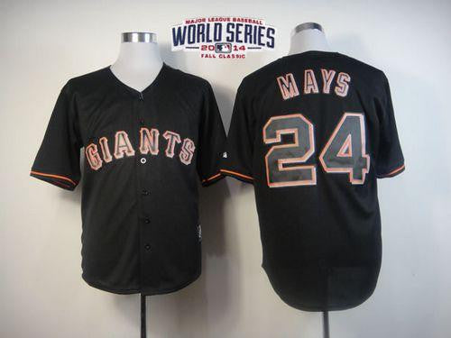 Willie Mays San Francisco Giants black jersey
