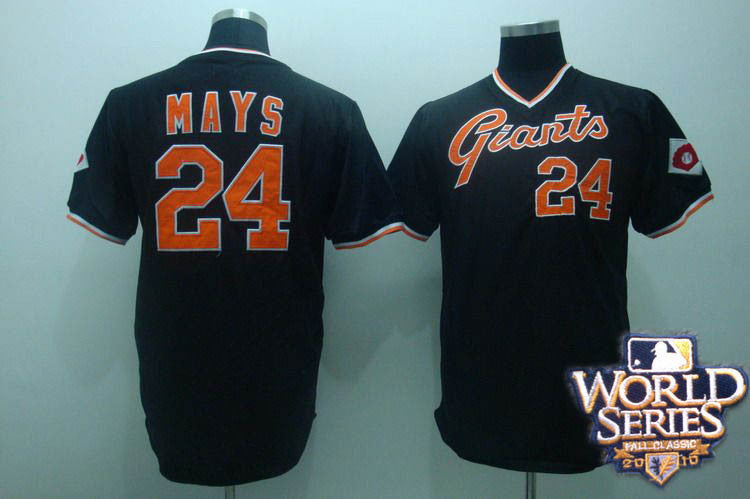 Willie Mays San Francisco Giants black jersey