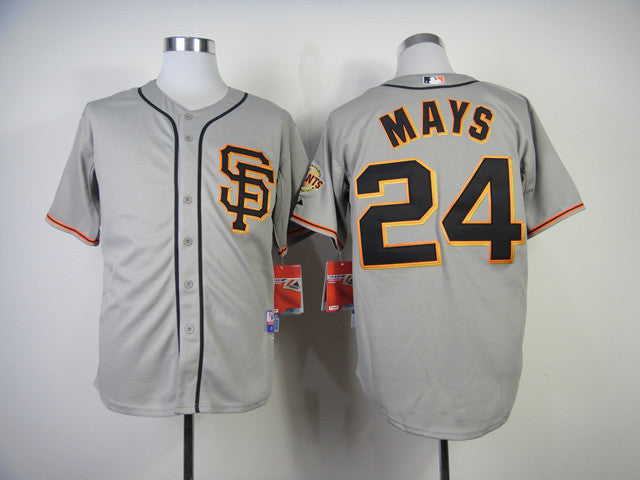 Willie Mays San Francisco Giants grey Throwback jersey