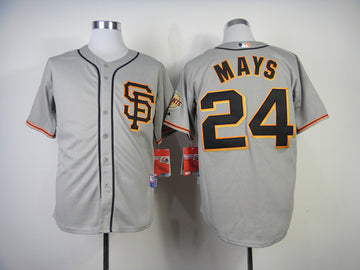 Willie Mays San Francisco Giants grey Throwback jersey