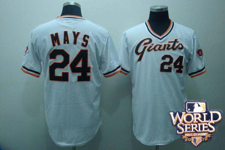 Willie Mays San Francisco Giants white jersey