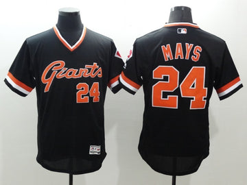 Willie Mays San Francisco Giants black Throwback jersey