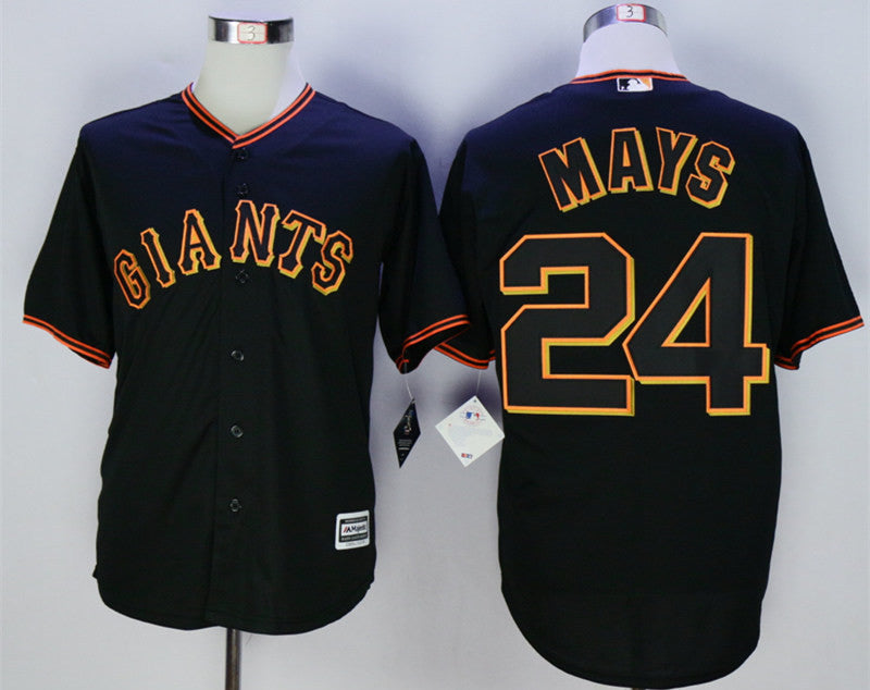 Willie Mays San Francisco Giants black jersey