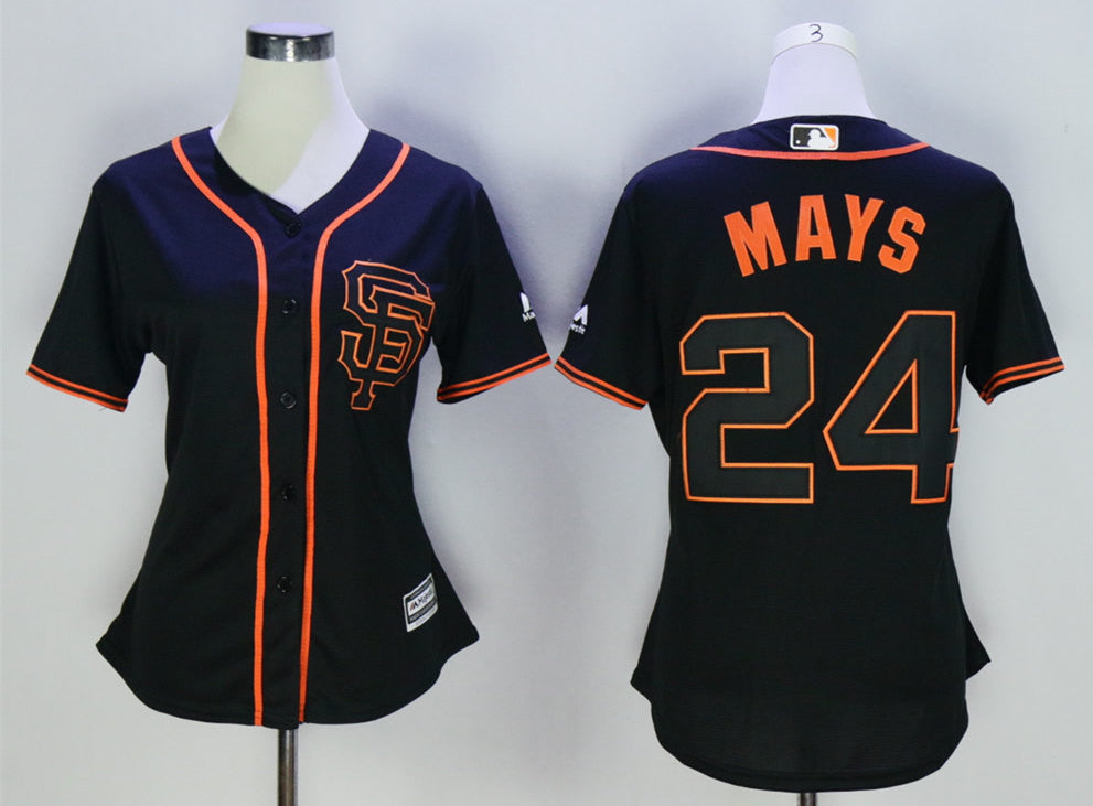 Willie Mays San Francisco Giants black jersey