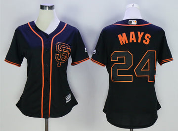 Willie Mays San Francisco Giants black jersey
