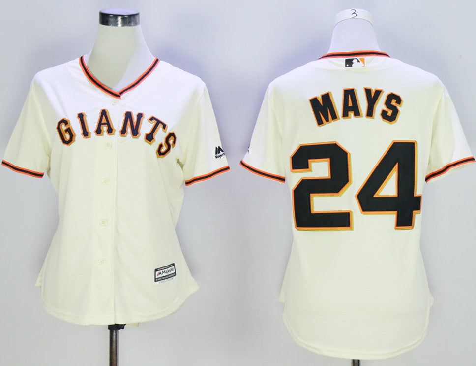 Willie Mays San Francisco Giants cream jersey