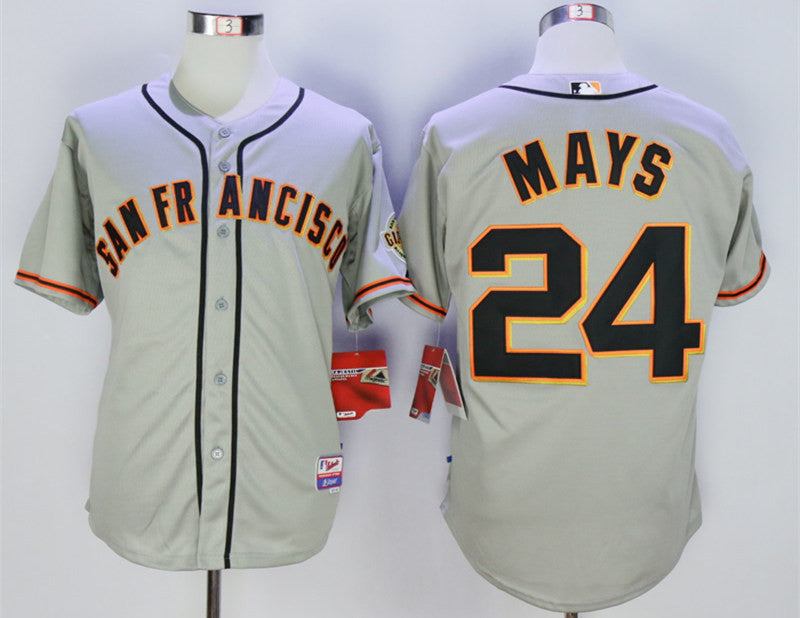 Willie Mays San Francisco Giants grey jersey