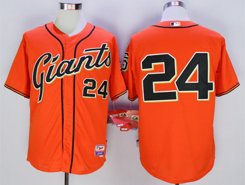 Willie Mays San Francisco Giants orange jersey