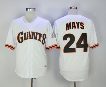 Willie Mays San Francisco Giants white Throwback jersey
