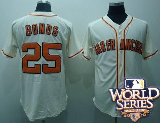 Barry Bonds San Francisco Giants cream Throwback jersey
