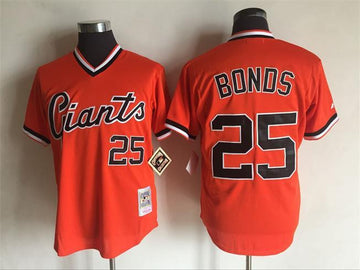 Barry Bonds San Francisco Giants orange Throwback jersey