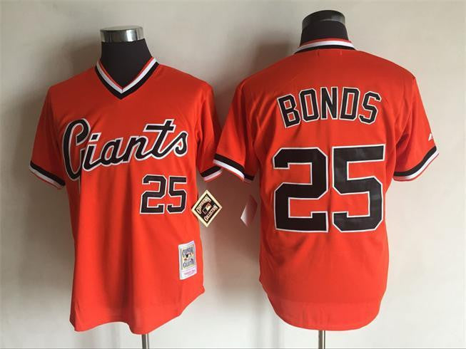 Barry Bonds San Francisco Giants orange Throwback jersey