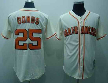 Barry Bonds San Francisco Giants cream Throwback jersey