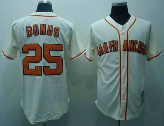 Barry Bonds San Francisco Giants cream Throwback jersey