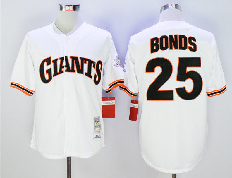 Barry Bonds San Francisco Giants white Throwback jersey