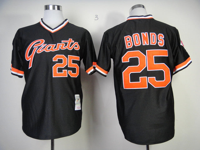 Bonds San Francisco Giants black Throwback jersey