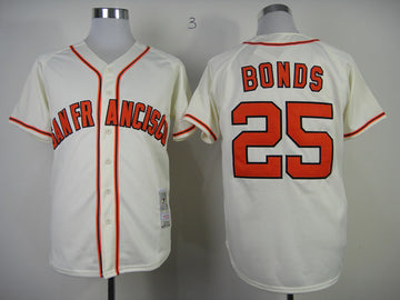 Bonds San Francisco Giants cream Throwback jersey