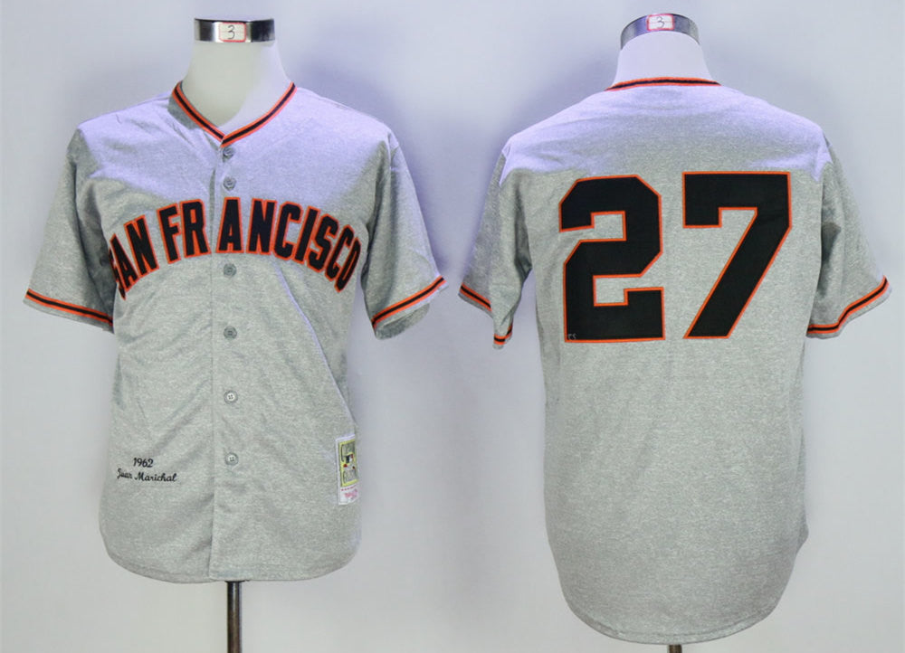 Juan Marichal San Francisco Giants grey Throwback jersey