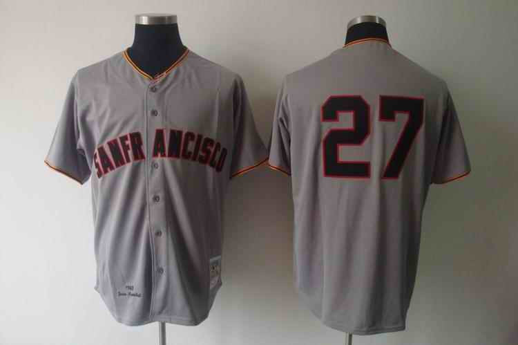 Juan Marichal San Francisco Giants grey jersey