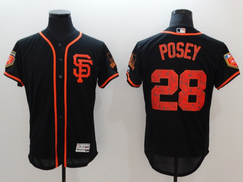 Buster Posey San Francisco Giants black jersey