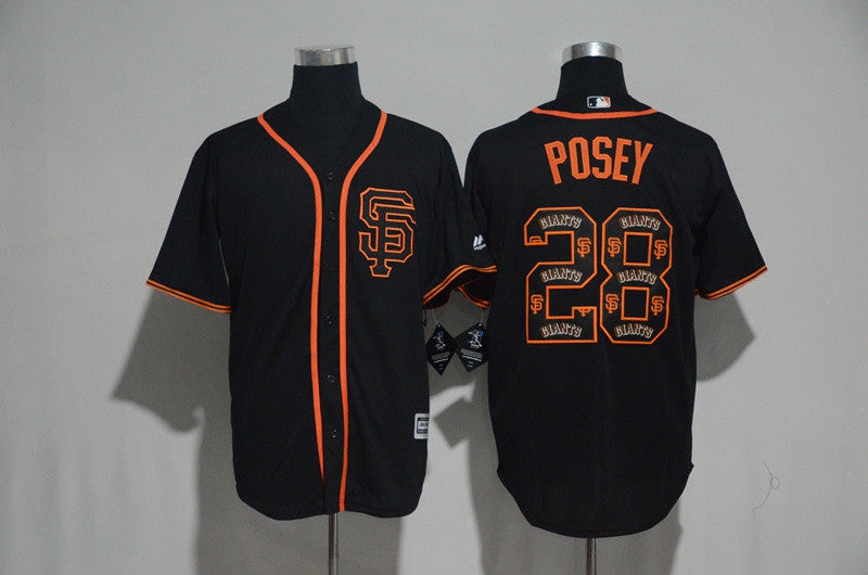 Buster Posey San Francisco Giants black jersey