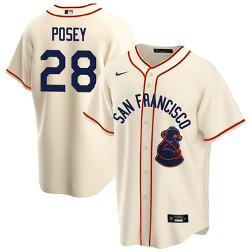 Buster Posey San Francisco Giants cream Throwback jersey