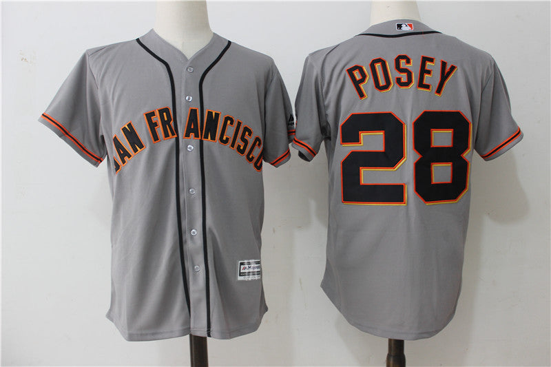 Buster Posey San Francisco Giants gray Alternate jersey