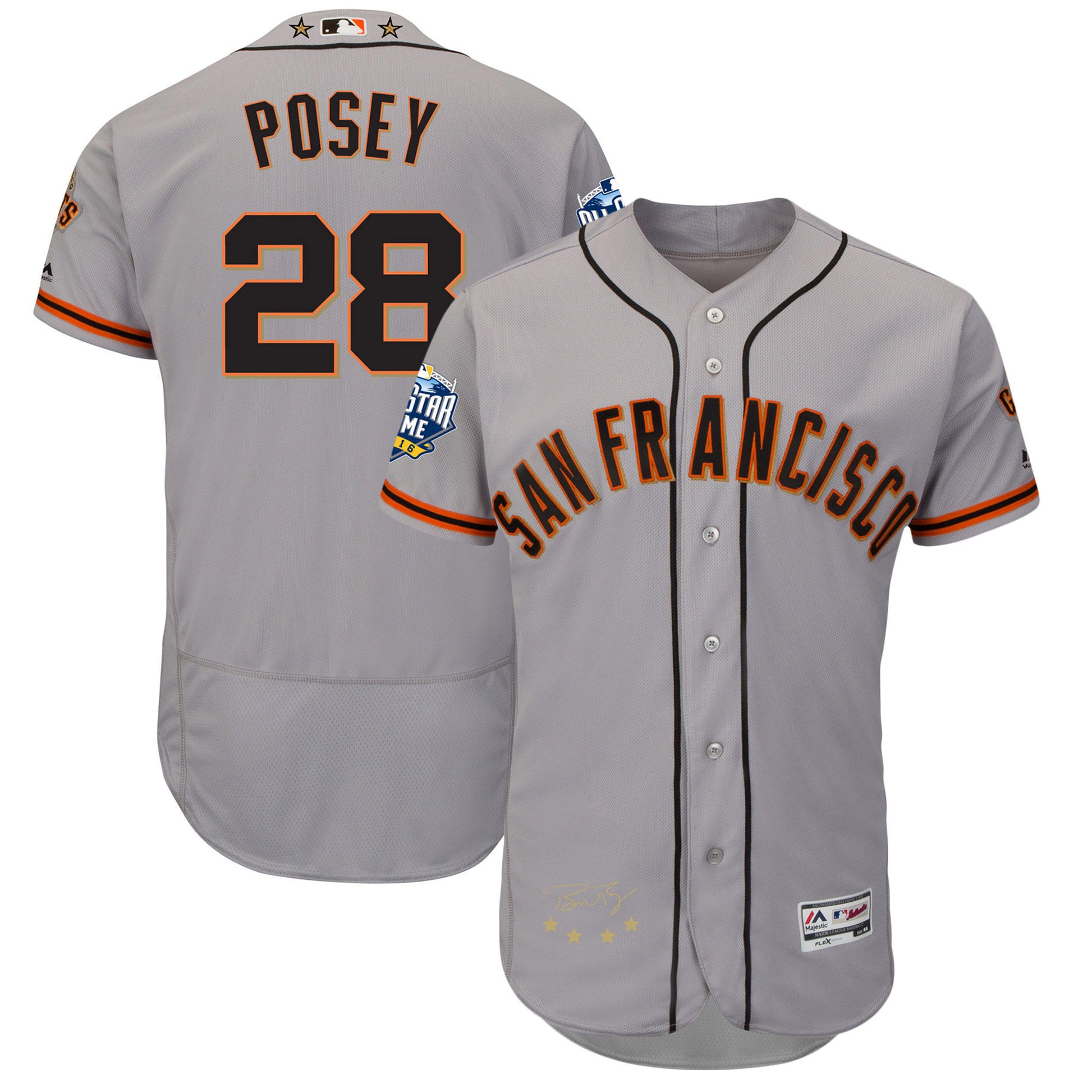 Buster Posey San Francisco Giants grey All-Star jersey