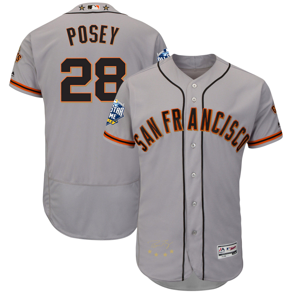 Buster Posey San Francisco Giants grey All-Star jersey