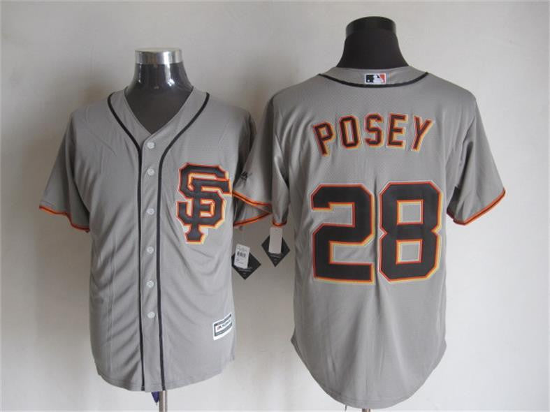 Buster Posey San Francisco Giants grey Road jersey
