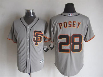 Buster Posey San Francisco Giants grey Road jersey