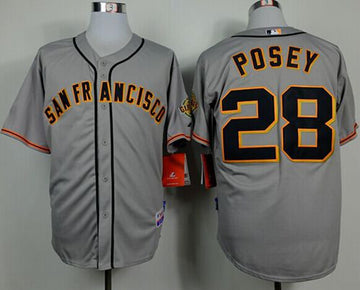 Buster Posey San Francisco Giants grey Road jersey