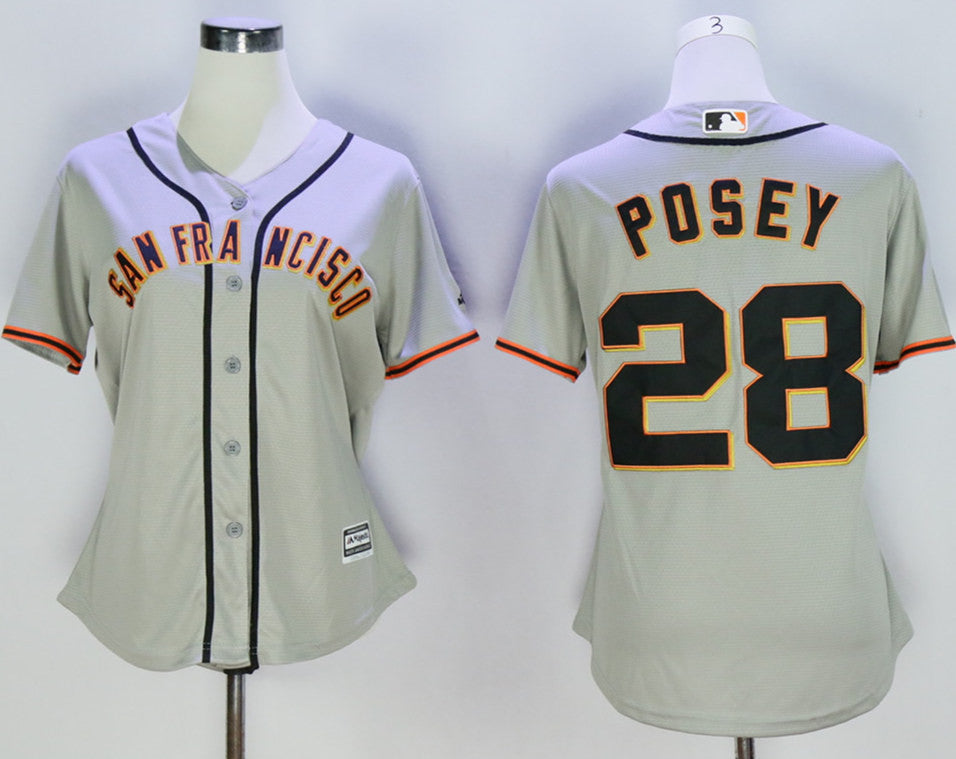 Buster Posey San Francisco Giants grey jersey