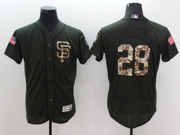 Buster Posey San Francisco Giants olive jersey