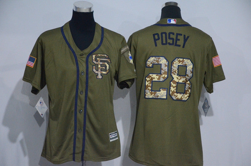 Buster Posey San Francisco Giants olive jersey